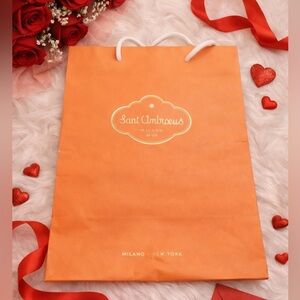 Sant Ambroeus Orange Shopping Bag Empty